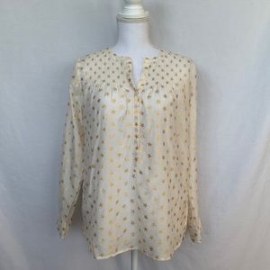 NWOT J.Crew top with gold stars.